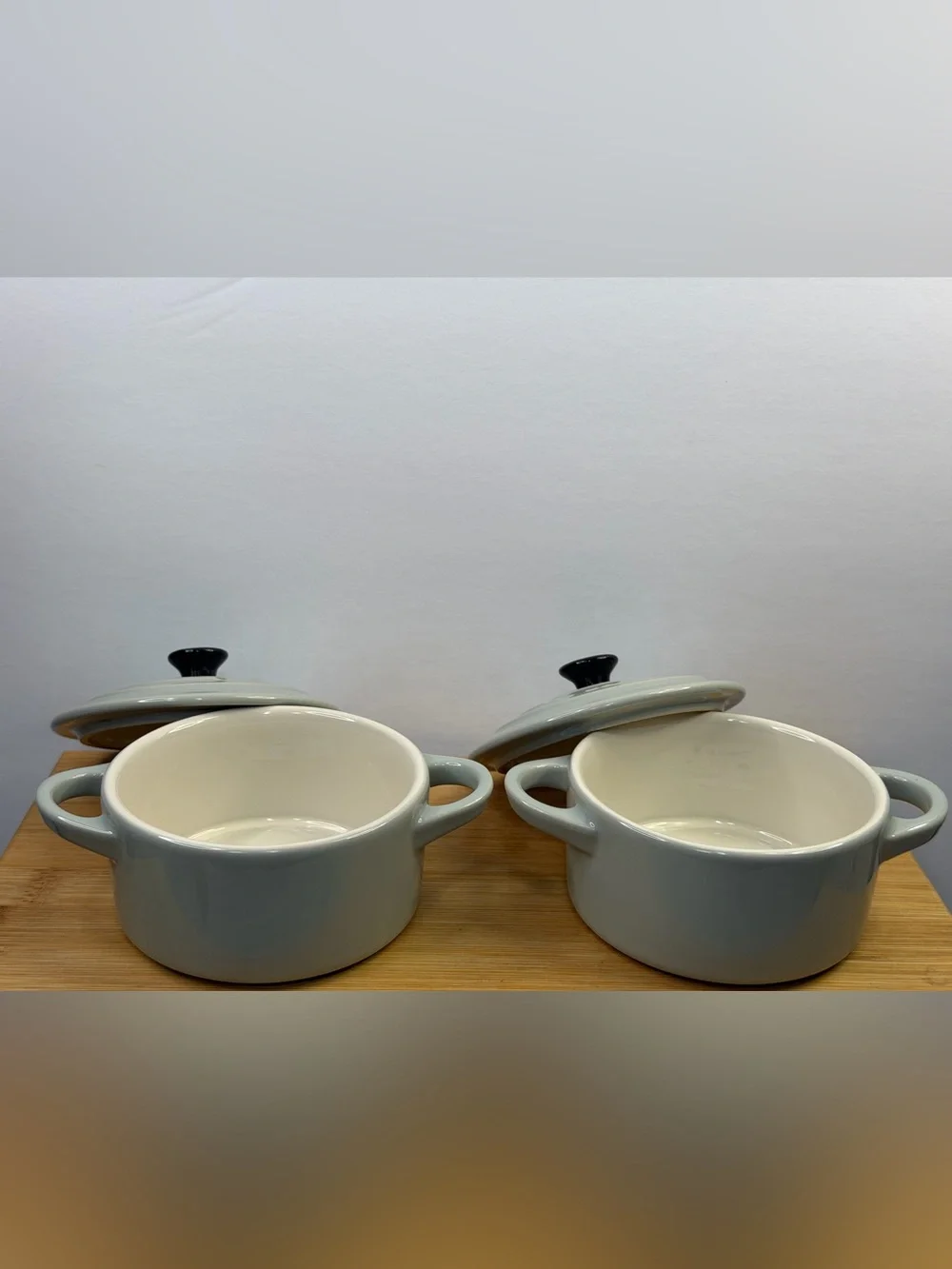 Le Creuset Mini Cocotte 10cm Round Stoneware Covered Baker Pistachio New
